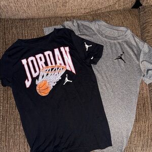 Jordan Kids' Black and Gray Basketball Tee Set